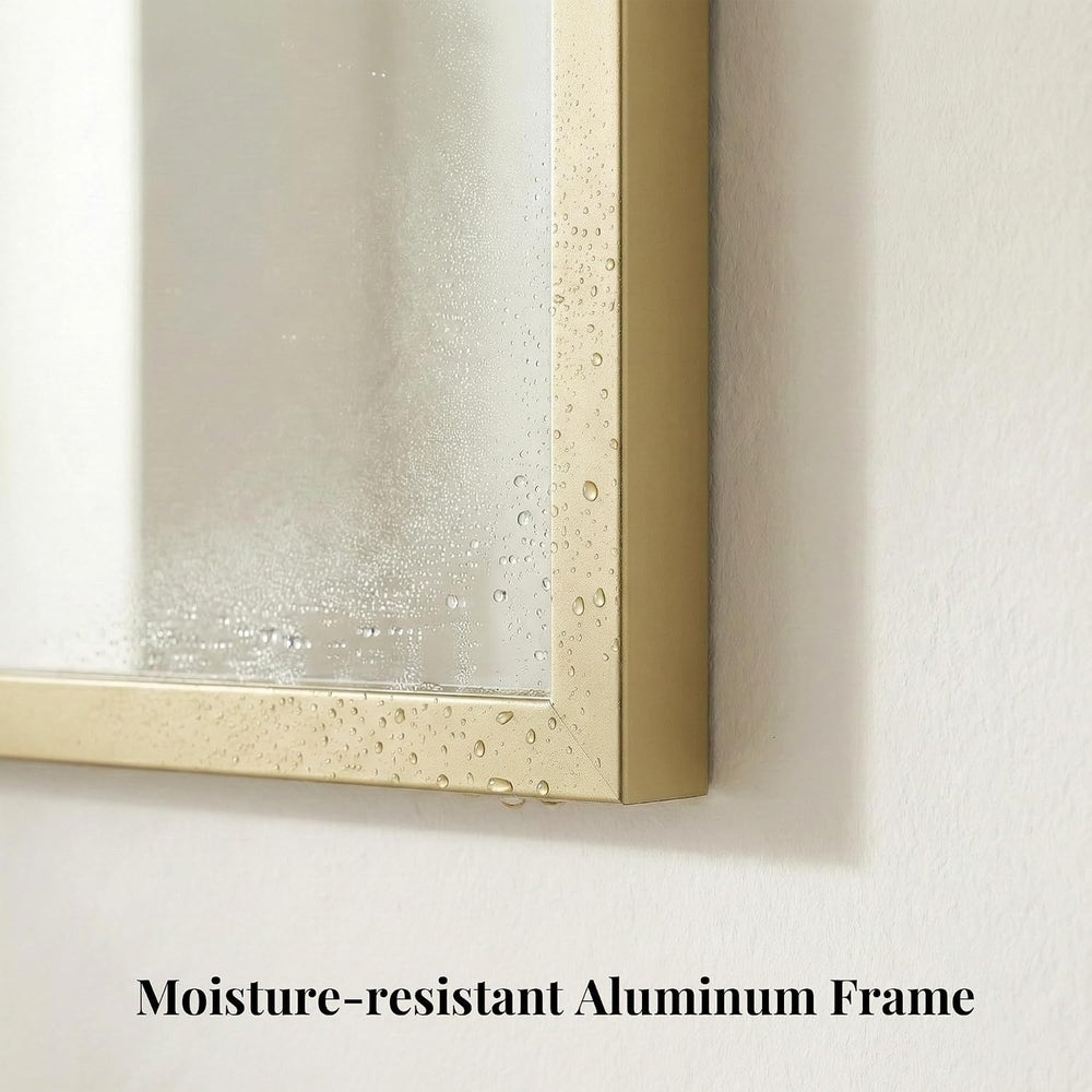40"x30" Satin Gold Framed Rectangle Bathroom Vanity Wall Mirror