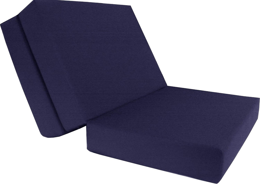 D&D Futon Furniture Navy Trifold Foam Beds, Shikibuton, Tatami Cushion To...