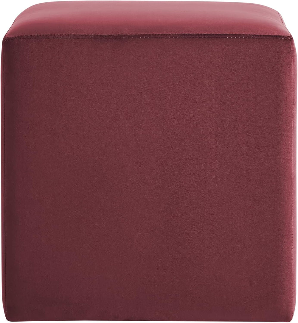 Studio Living® 18” Warren Ottoman Square Soft Velvet Bench, Stationary Ottoma...