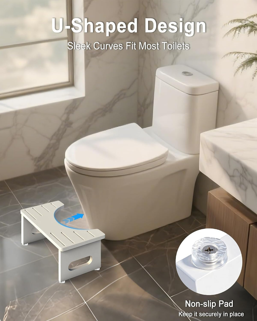 YOSE Squatting Potty for Adults, Foldable Bamboo Toilet Stool Squat Adult, No...