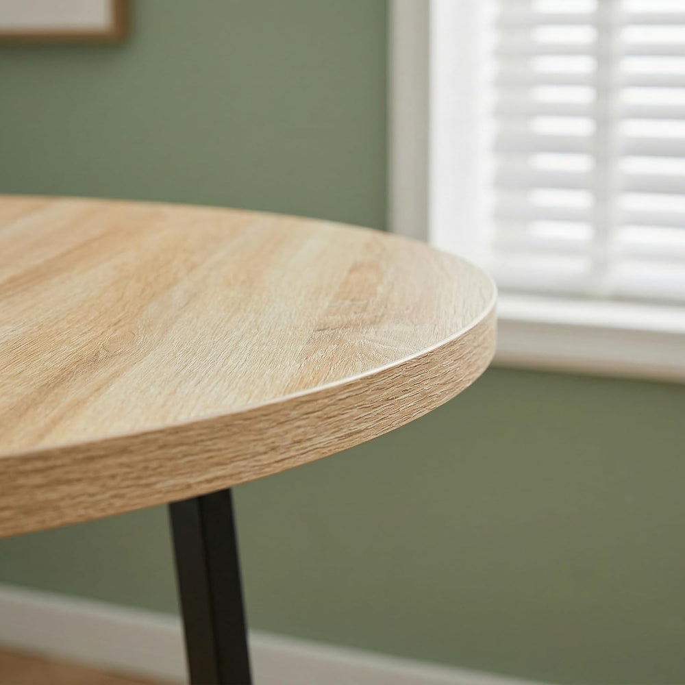 IDS Home 35.4” Round Dining Table for 2, Modern Nordic Kitchen Table, Light W...