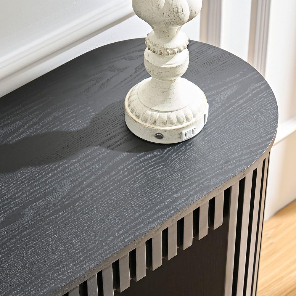 59.05'' Modern Console Table with Drawer for Entryway with Unique Ver...