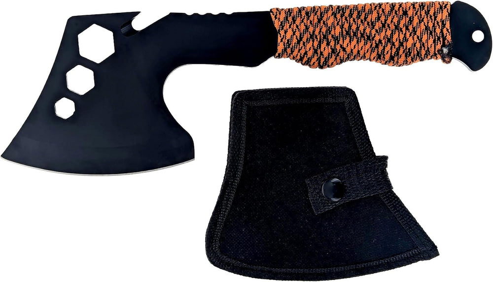 SE 4-Piece Survival Essentials Kit with 10.5-Inch Axe, 8-Inch Drop Point Knif...