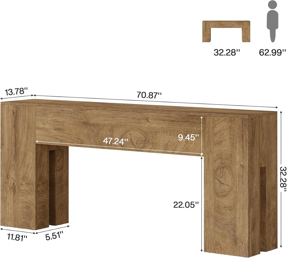 Tribesigns 71-Inch Long Console Table for Entryway, Farmhouse Sofa Console | ...