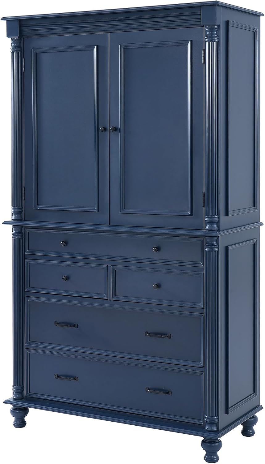 Freestanding Large Kitchen Pantry,Tall Storage Cabinet Cupboard with 6 Door S...