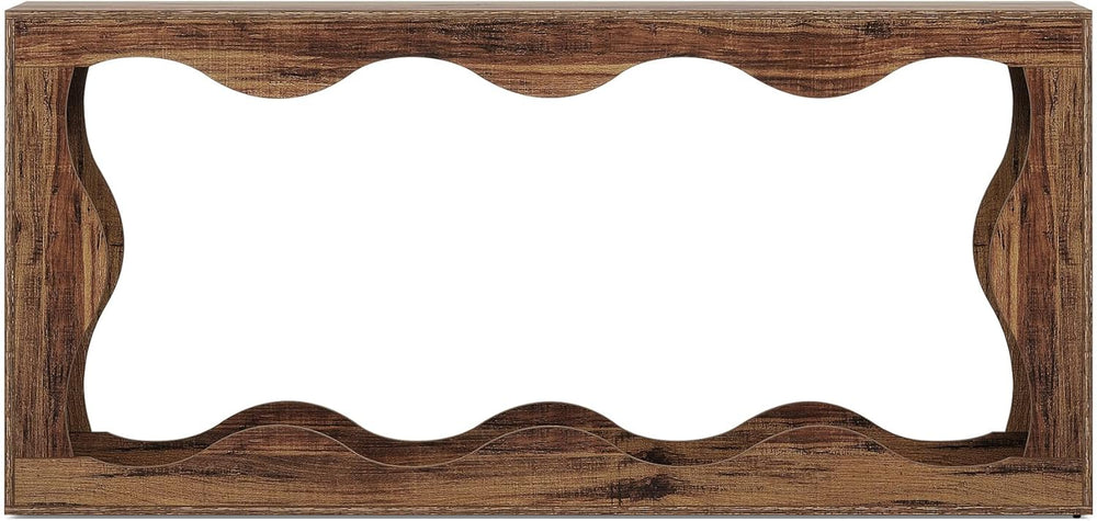 Tribesigns 63 Inches Farmhouse Console Table with Storage, Couch Table Behind...
