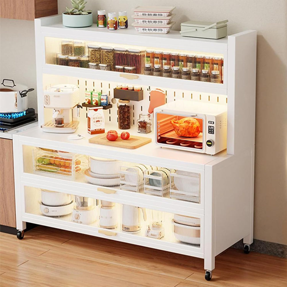 Kitchen Pantry Cabinet, Hutch Cabinet with Storage, Freestanding Cupboard, Ta...