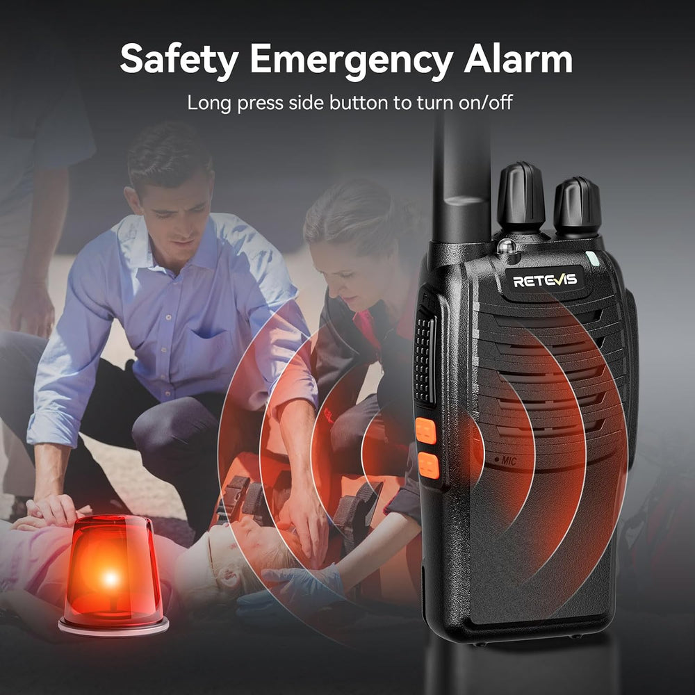 Retevis H-777 Walkie Talkies with 6 Way Charger, Flashlight, USB-C 6 Pack