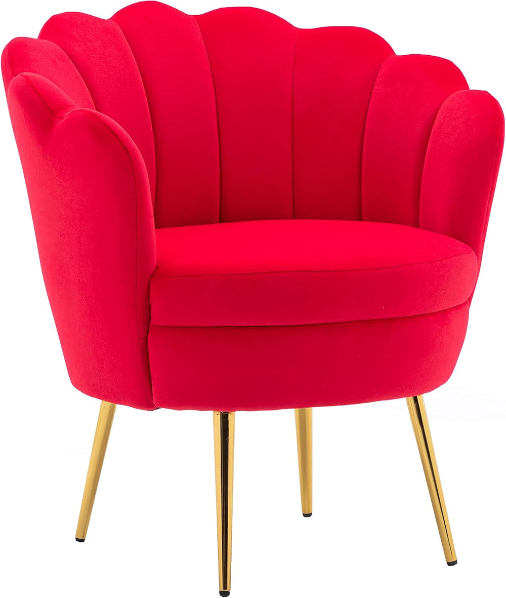 Modern Accent Velvet Chairs Comfy Upholstered Vanity Chairs for Bedroom Armch...