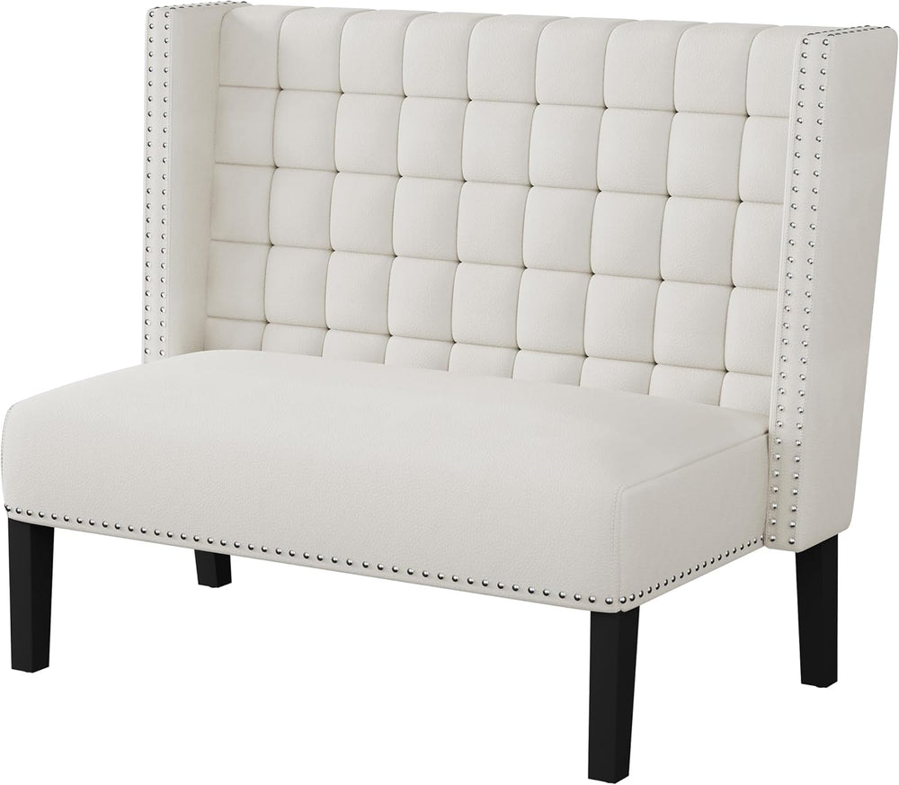 Andeworld Modern Loveseat Settee Bench Sofa Couch, Upholstered Banquette Dini...