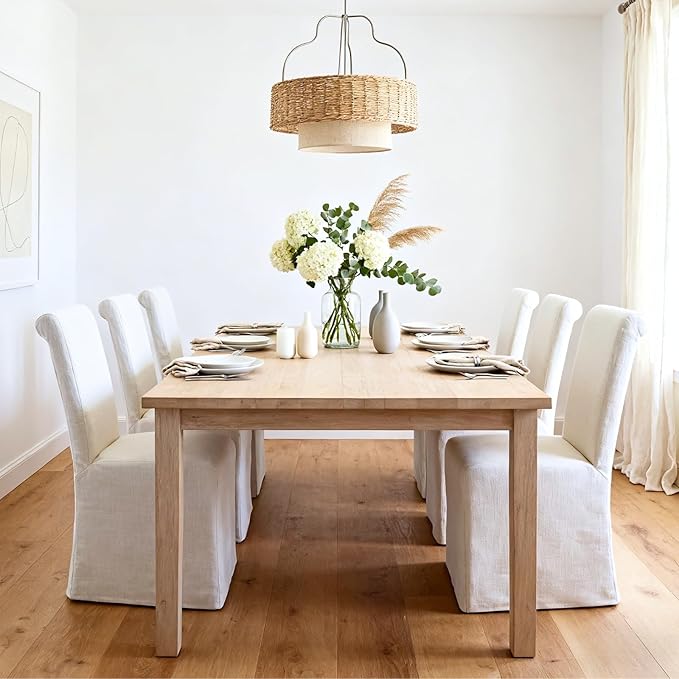 chairus Slipcovered Parsons Dining Chairs Set of 2, Upholstered Dining Room C...