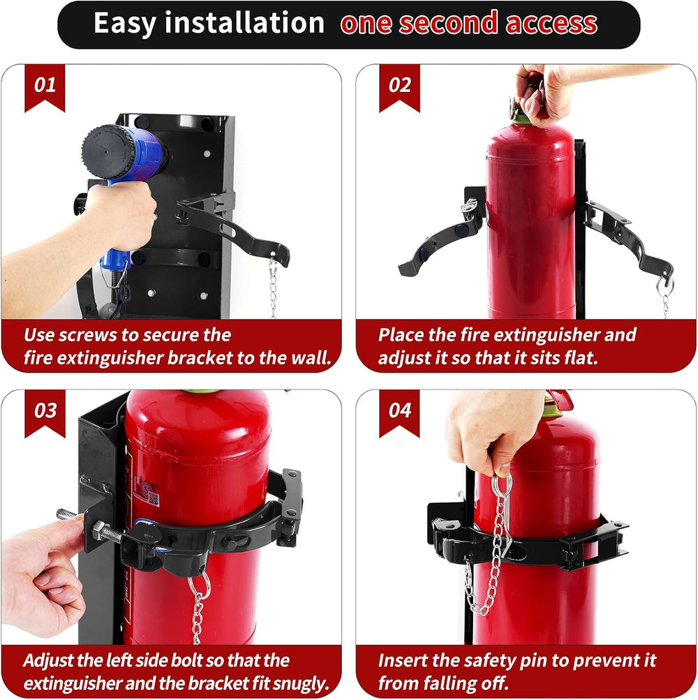 ๐๐ฅ๐๐ง๐๐๐ 10 LB Heavy Duty Fire Extinguisher Bracket, Fire Extinguisher Mount S...