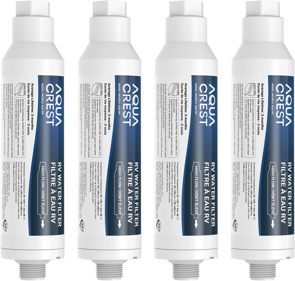 AQUA CREST RV Inline Water Filter, Garden Hose & Camper Water Filter