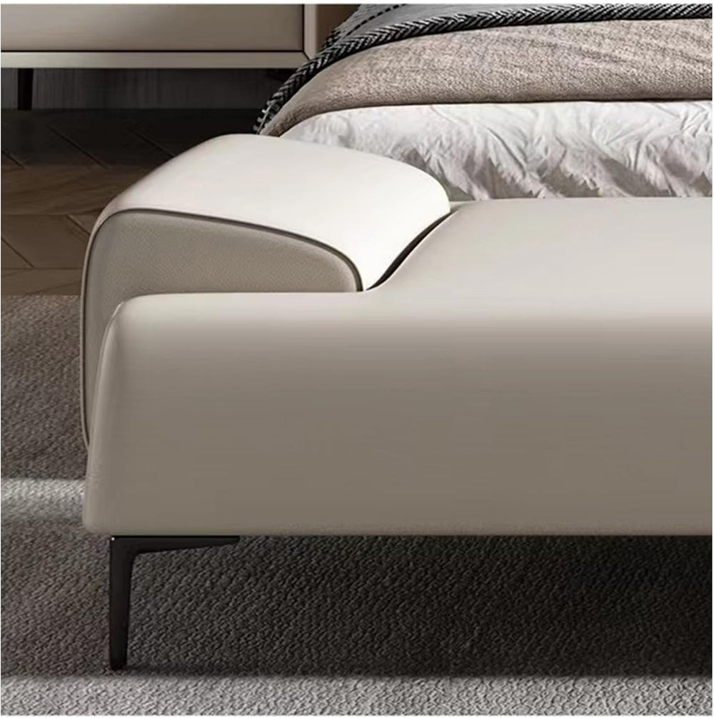 Modern Upholstered Ottoman - End of Bed Stool for Makeup and Bedroom of, Leat...