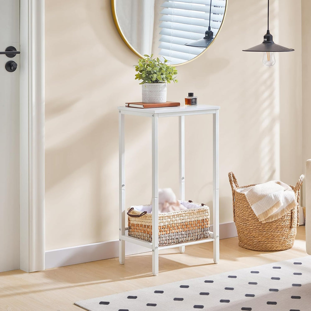 HOOBRO Tall Side Table, Industrial End Telephone Table with Adjustable Mesh S...