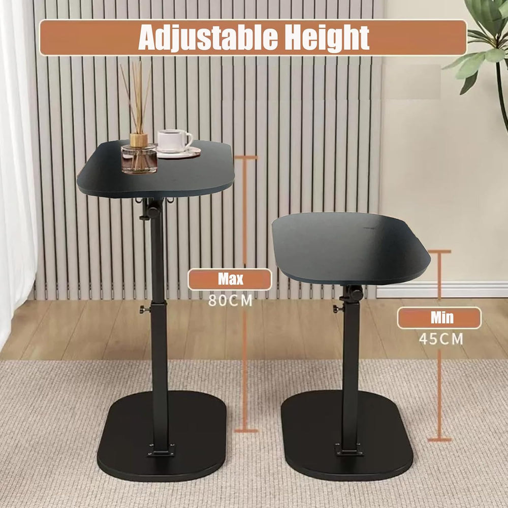 C-Shaped End Table - Height Adjustable (23.5"-31.5"), 16"x12&q...