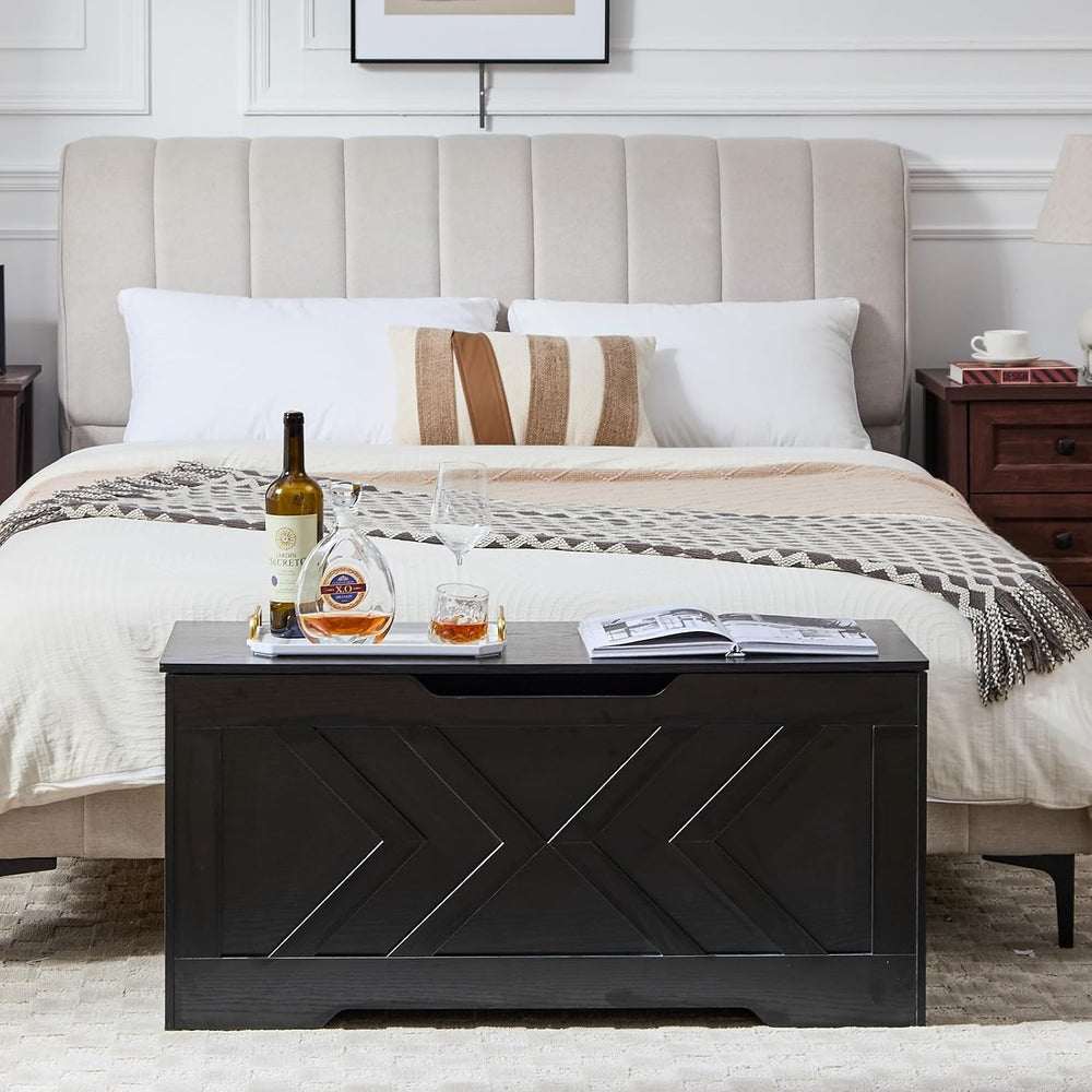 39.3” Storage Bench, Extra Large Entryway Bench with Storage,Storage Chest wi...