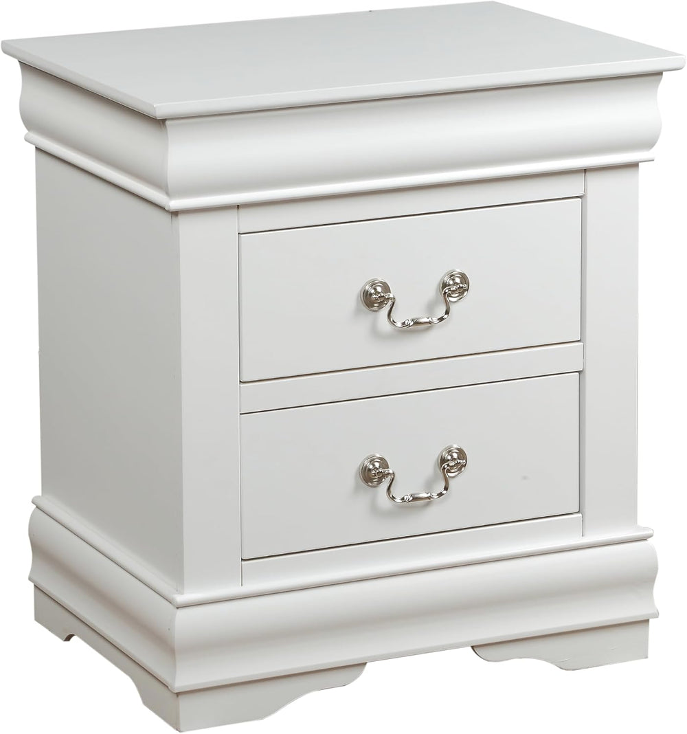 Knocbel Traditional Nightstand End Tables Side Table with 2 Drawers and Metal...