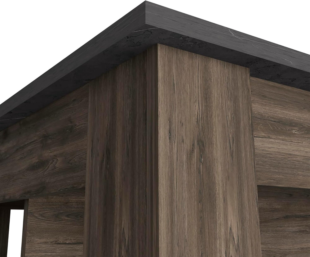 Kitchen Island with Three Concealed Shelves and Multicolor Design | Three con...