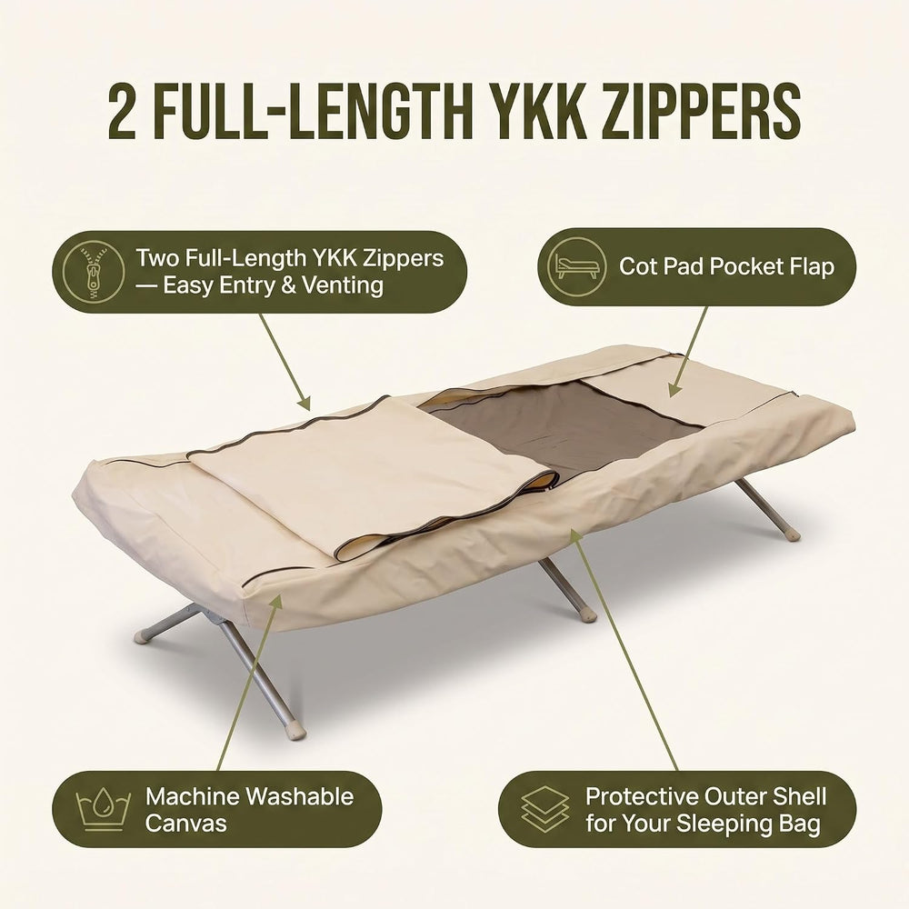 Canvas Sleeping Bag Cover | Oversized Sleeping Bag Protector