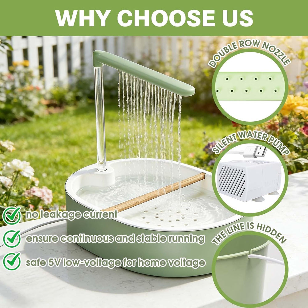 Automatic Bird Bath Fountain for Indoor Parrots & Birds