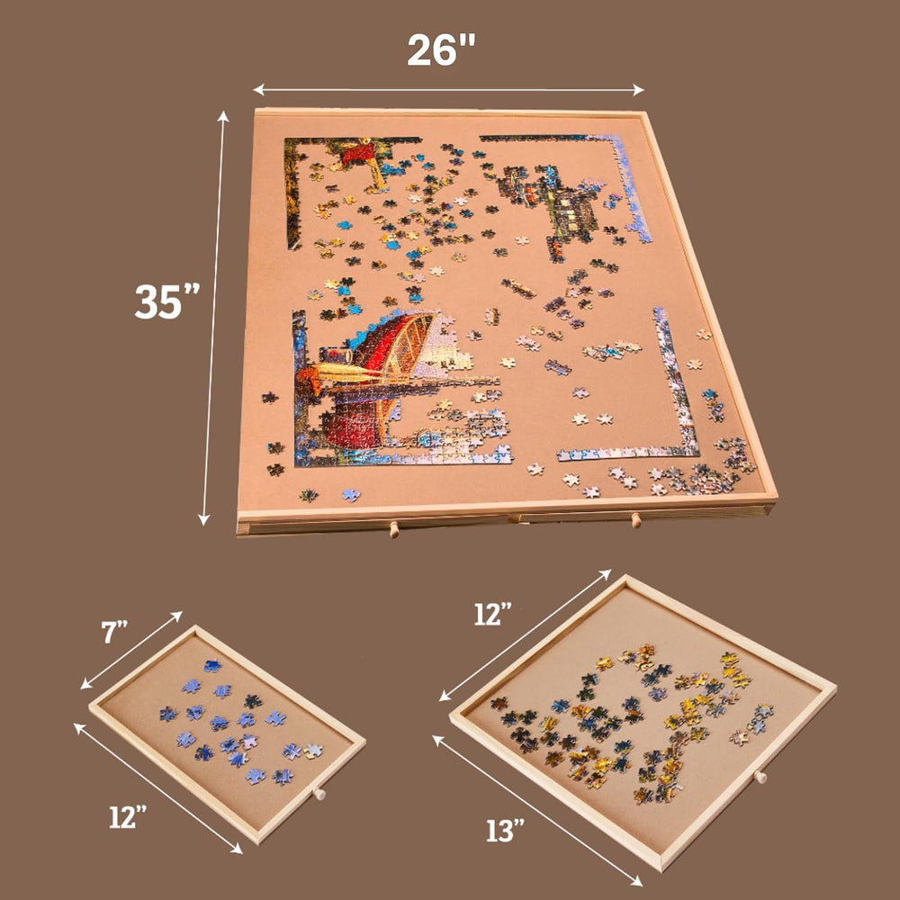 1500 Piece Rotating Wooden Puzzle Board (Fits Puzzles Up to 35" x 26&quo...