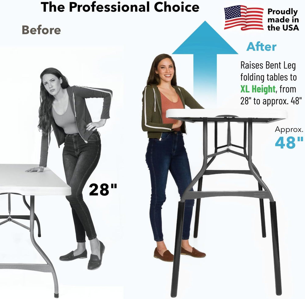 Lift Your Table® Folding Table Risers - Standing Desk Kit: XL Height - Made i...