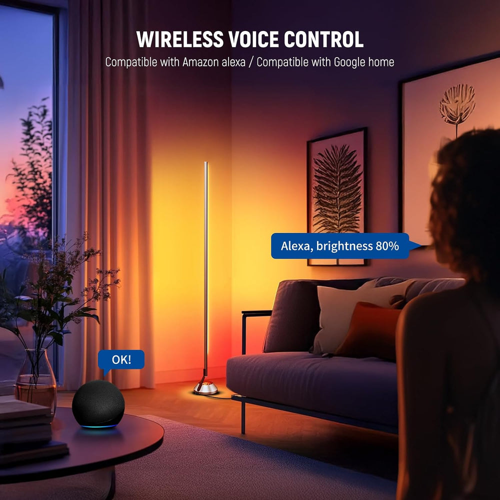 NEEWER NF01 Smart RGB IC W Floor Lamp, 1500lm LED Standing Corner Light