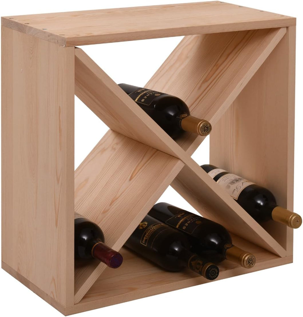 Y1LA 24 Bottle Wine Rack Holder Compact Cellar Cube Bar Storage Kitchen Decor...