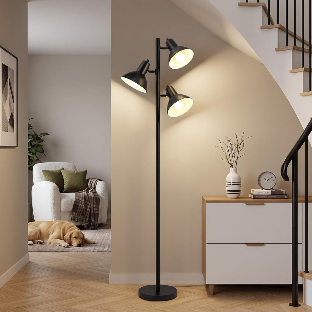 3 Light Floor Lamps for Living Room, 67" Tall Metal Modern Tree Floor Lamp