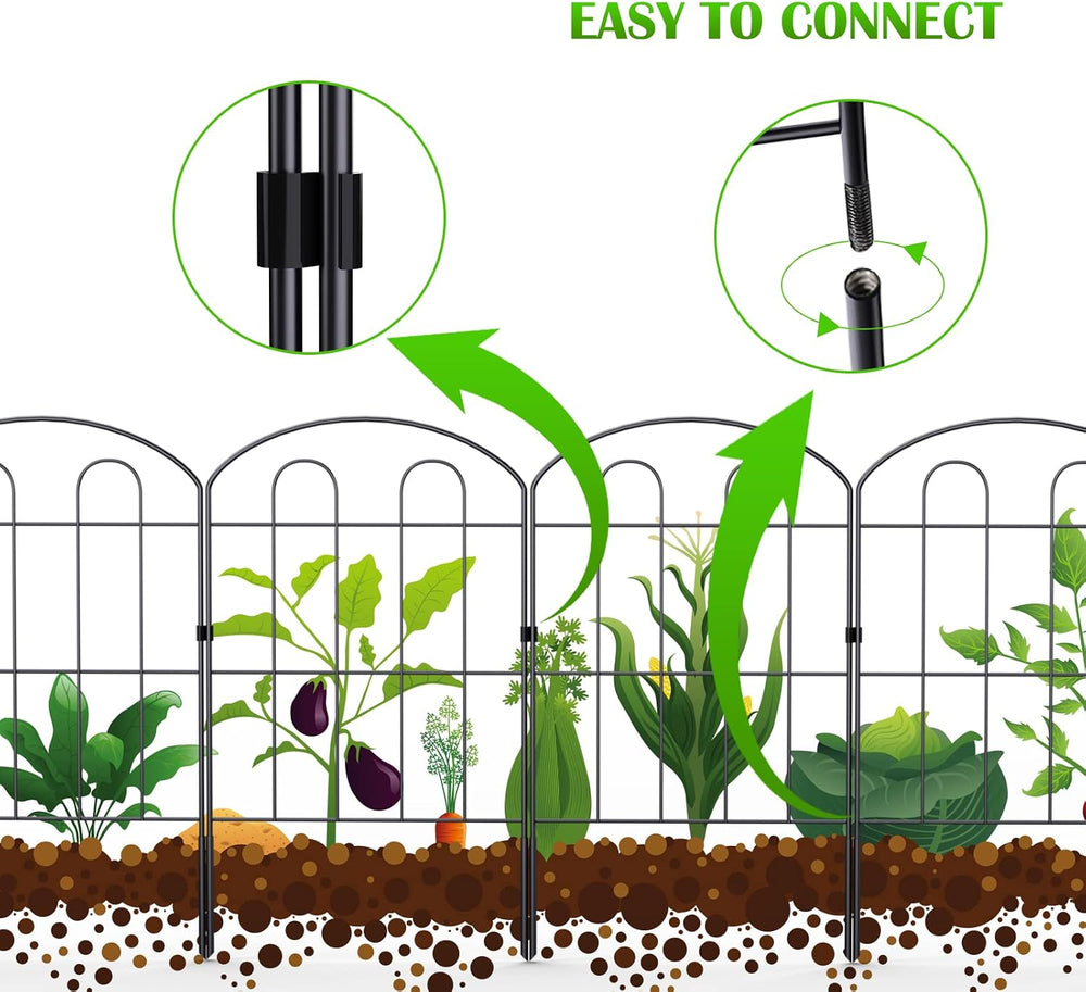 Decorative Garden Fence 24in x 30ft, Flower Bed Fencing Panels