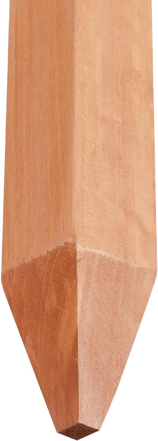 Topeakmart 177.5in Picket Fence for Garden, Wooden Fence Panels,Light Brown