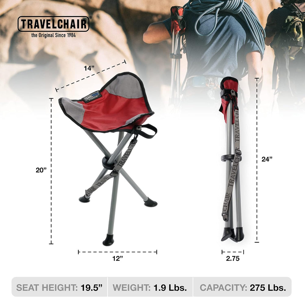 Slacker Tripod Chair for Camping, Lightweight Chair, Adjustable Carry Strap f...