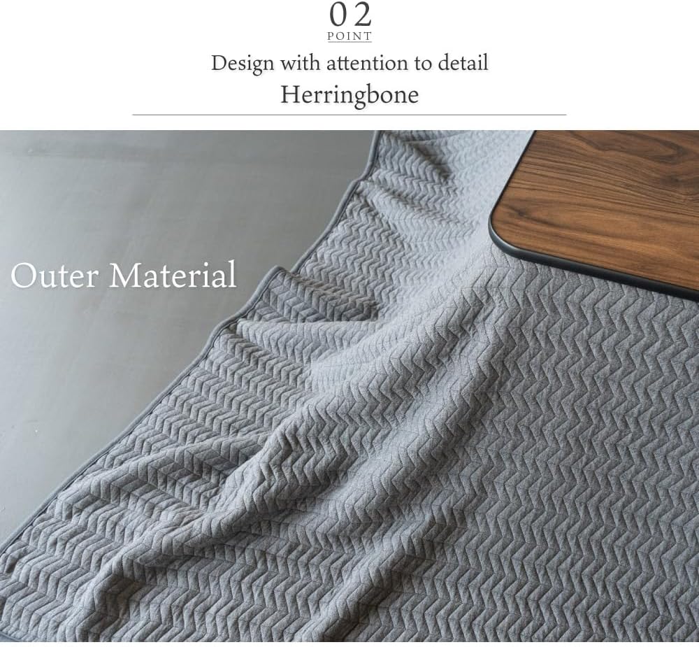 Kotatsu Blanket, Kotatsu Futon, Reversible 100% Polyester Fabric Material, Ho...