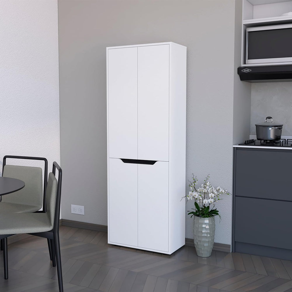 White 5 Shelf Kitchen Pantry