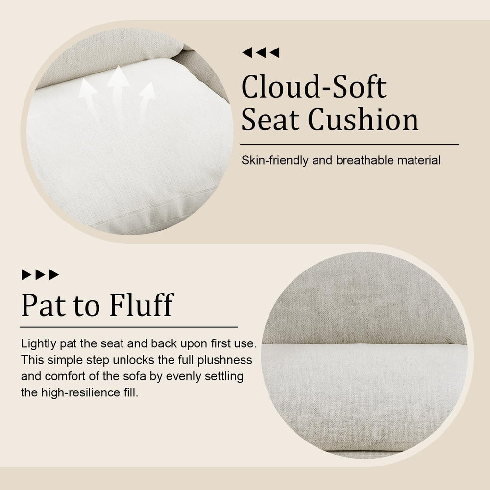 Modular Sectional Sofa Cloud Couch,Down Filled Comfy Cloud Modern Sofa,Light ...