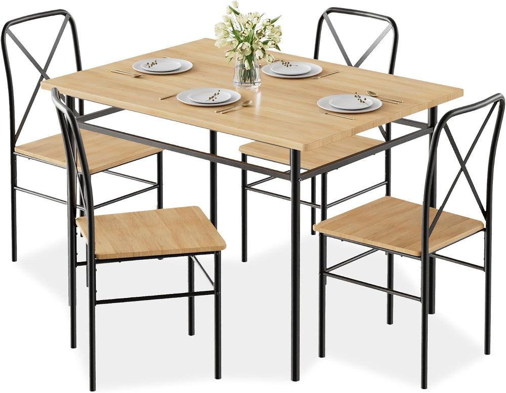 VECELO 5-Piece Kitchen Dining Table Set for 4