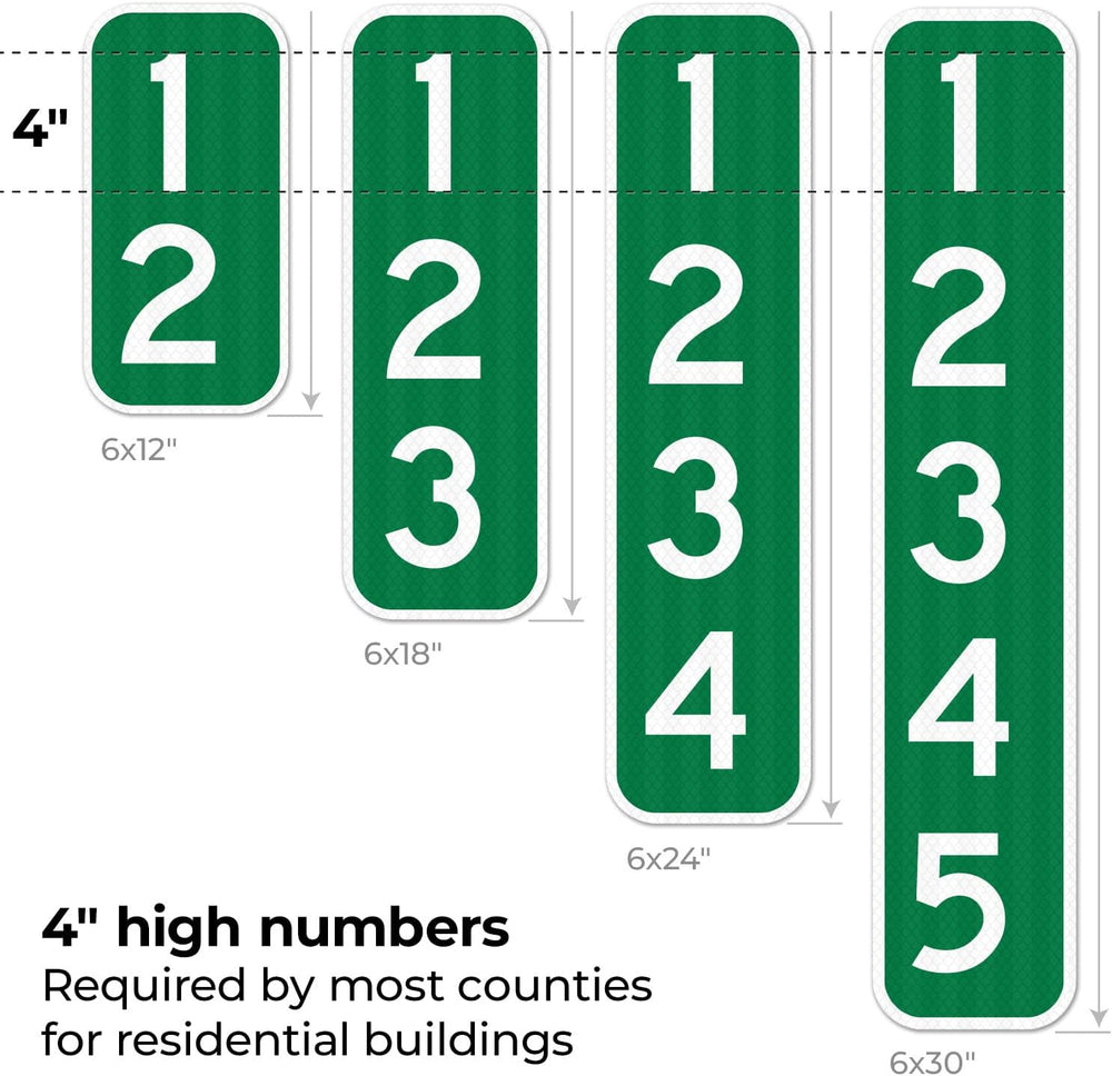 911 Address Sign, Custom Vertical Reflective Mailbox Sign, Christmas Gift