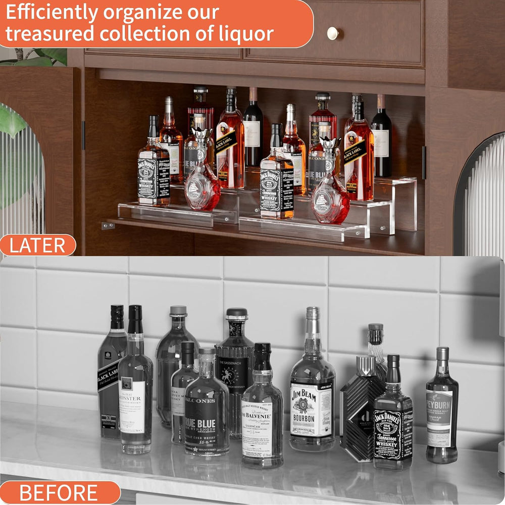JUESHA 3 Tiers Bar Shelves for Liquor Bottles (Patent: D1076520S) | 15" ...
