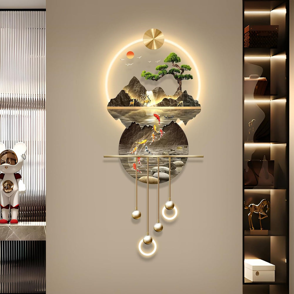 LED Light Decor Wall Art, 3D Art Wall Decor with Light, Decors Walls Sculptur...
