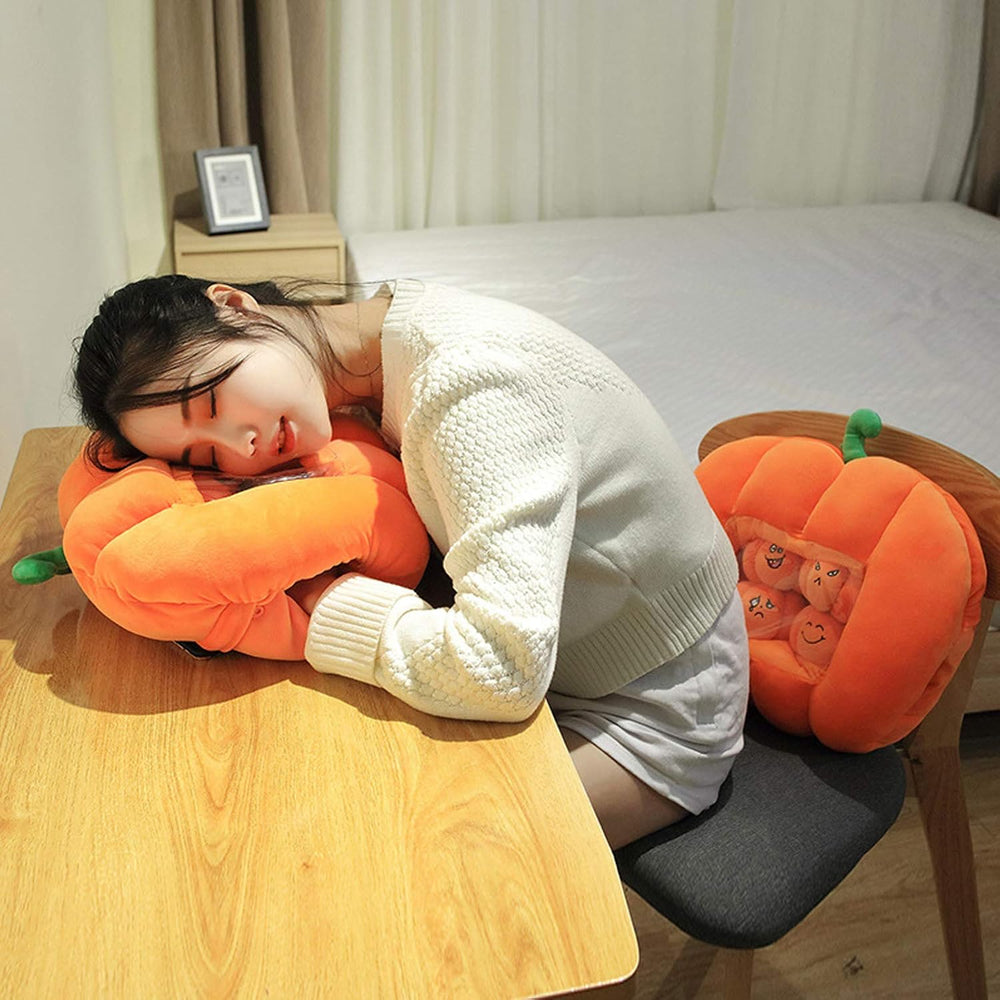 REFAHB Stuffed Pumpkin Fluffy Pumpkin Plush Durable Halloween Pumpkins Decora...