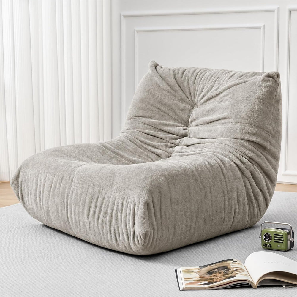 Sytopia Premium Chenille Bean Bag Chair for Adults, Oversized 40D Memory Foam...