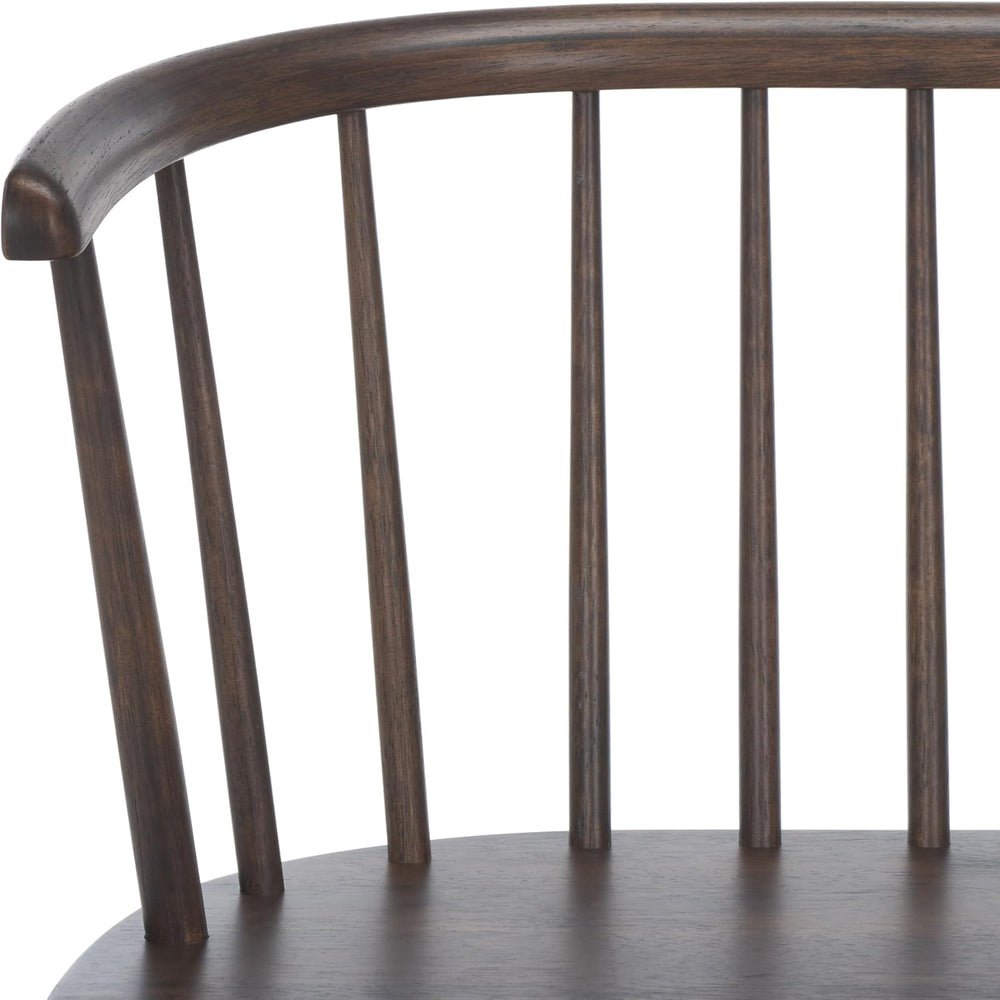 SAFAVIEH Furniture - Blanchard Spindle Bench - Dark Walnut - Solid Wood - Cla...