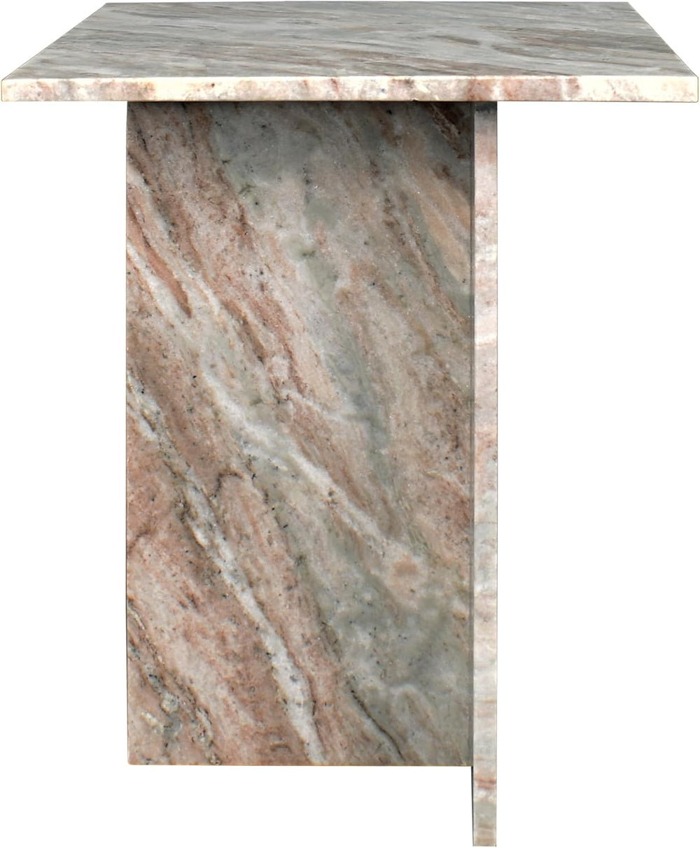 Eyely BTM1104A Thorne 18.5" Contemporary Natural Marble Handmade T-Shape...