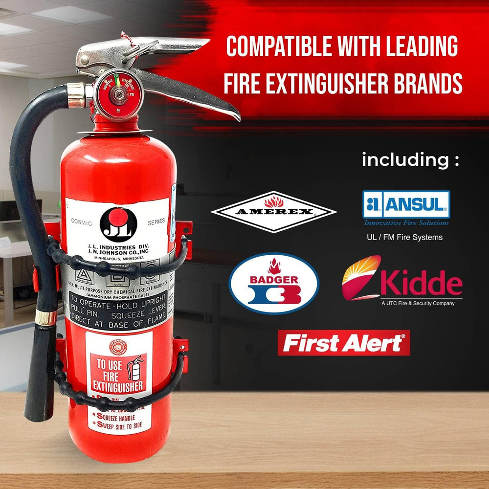 Fire Extinguisher Mounting Bracket Heavy Duty Wall Mount Bracket for 2.5 lb &...
