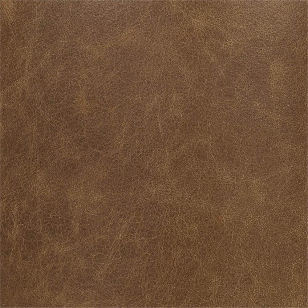 Pemberly Row Mango Wood Leather Wrap Accent End Table, Chestnut Finish, 16Wx1...
