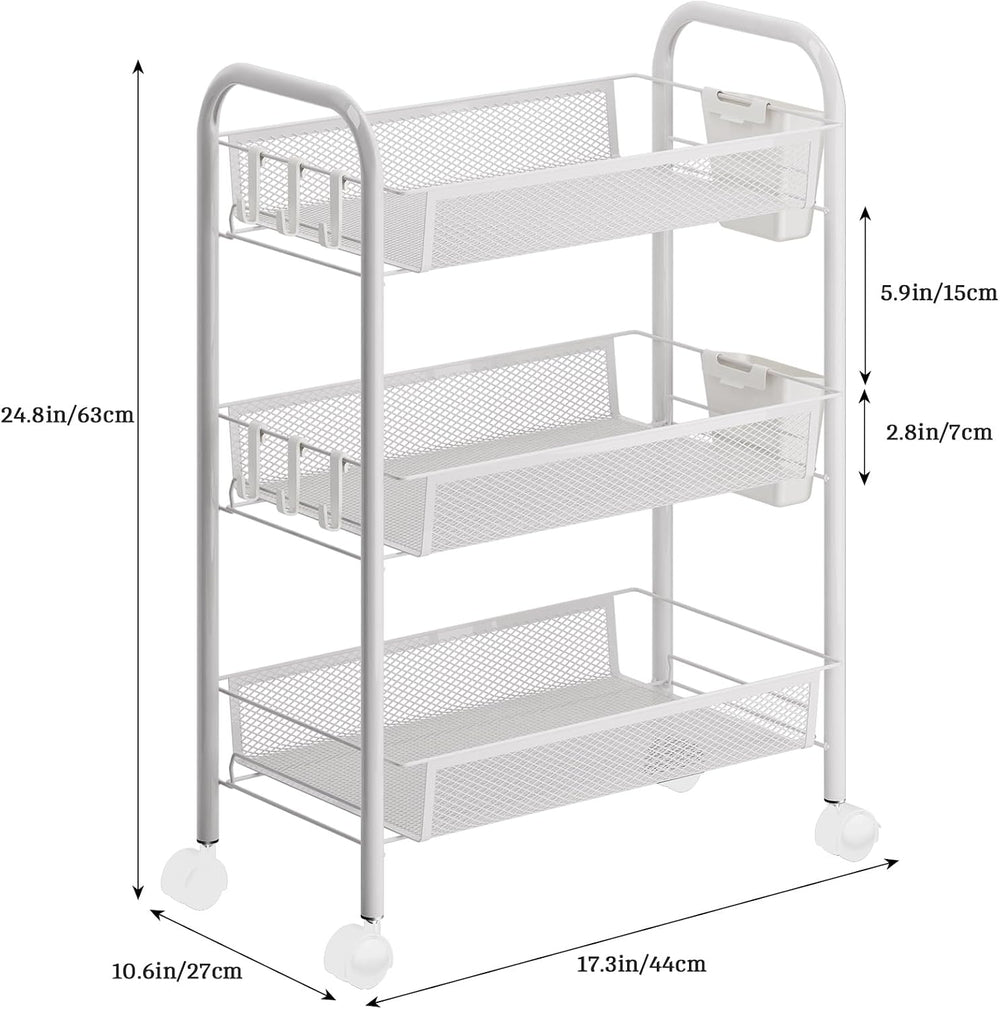 Fruit Vegetable Storage Basket, 3/4/5 Tier Stackable Metal Mesh Storage Baske...