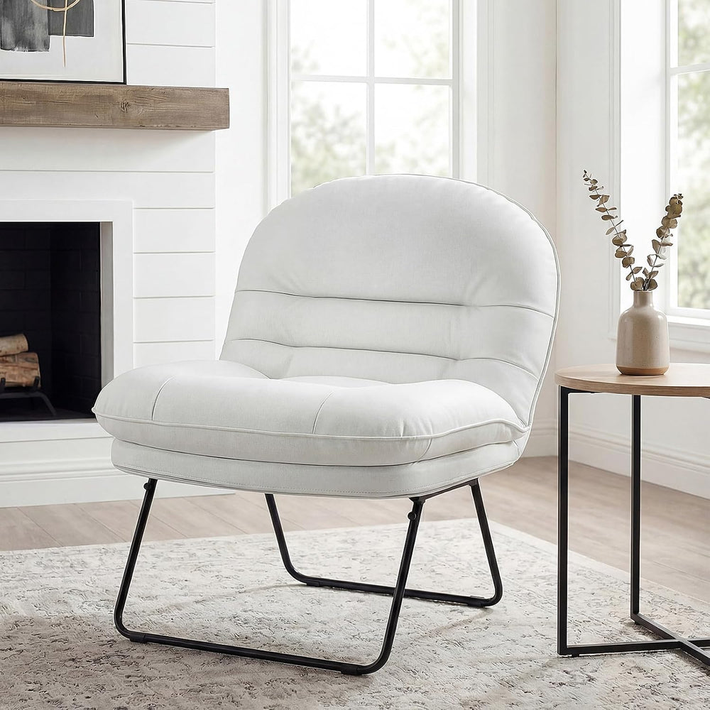 Saucer Chair, Small Foldable Floor Chair, PU Leather | Folding Adjustable Bac...