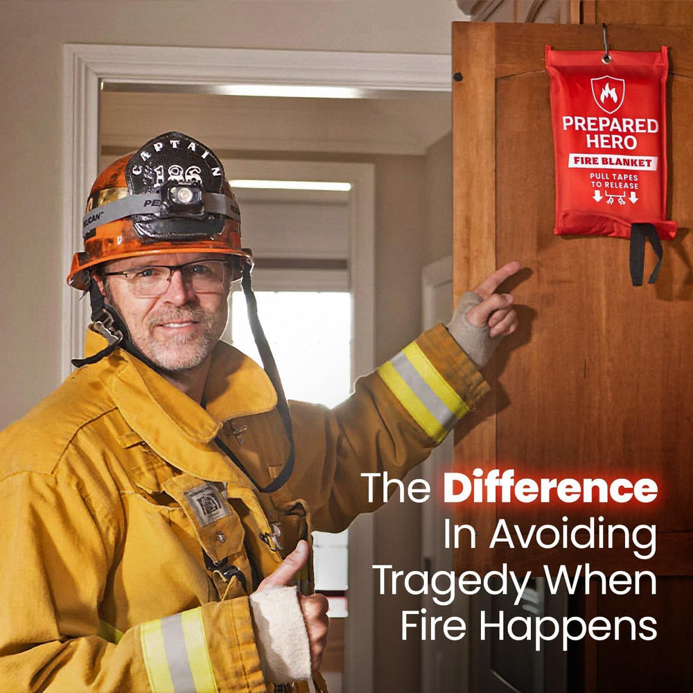 Prepared Hero Emergency Fire Blanket XL, Kitchen & Home, 47 x 71 in, 4 Pack