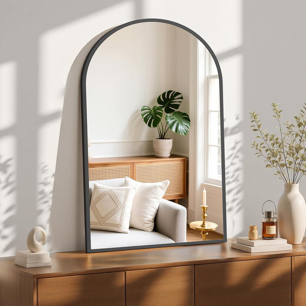 Sweetcrispy 26"x38" Arched Bathroom Mirror, Bathroom Mirrors for Ov...